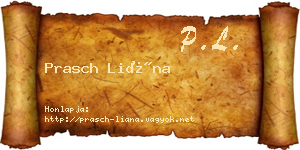 Prasch Liána névjegykártya